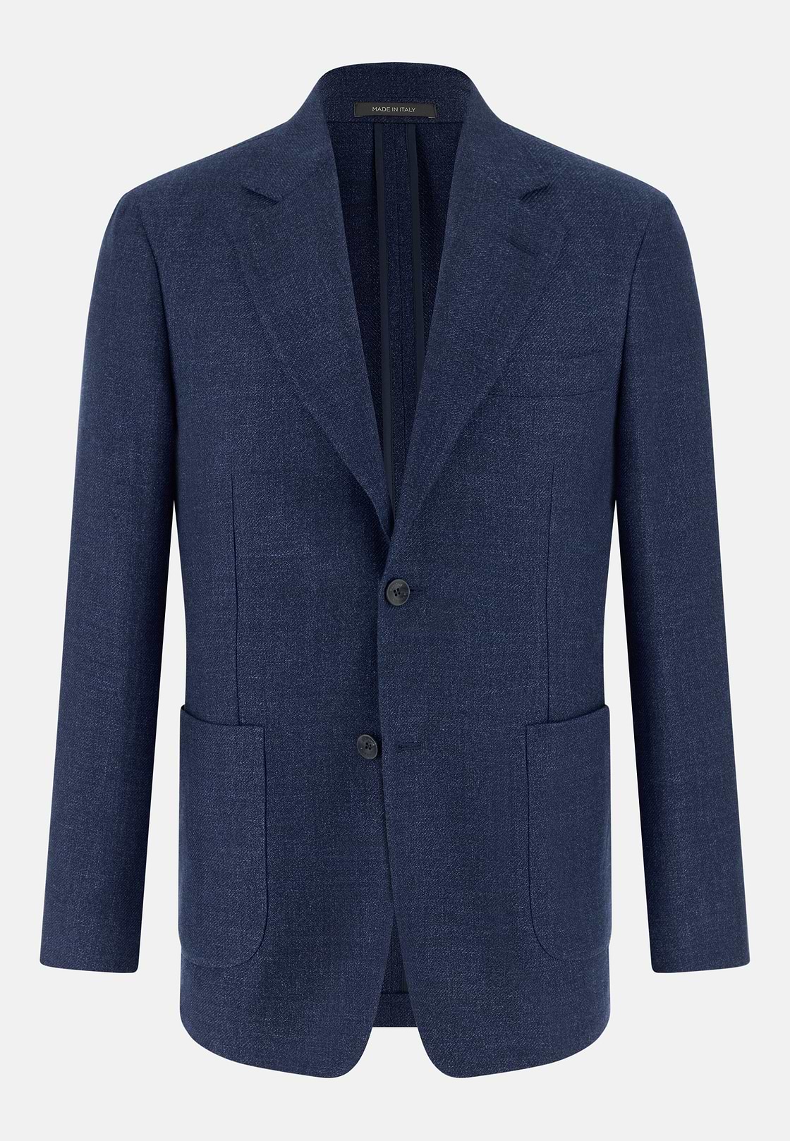 Wool, Linen and Silk Jacket, Blue, hi-res, 5