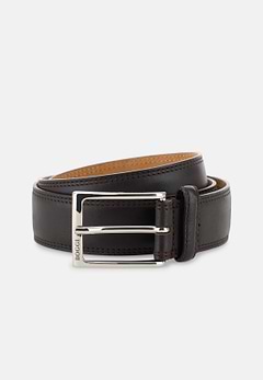 Saddle-stitched Tumbled Leather Belt
