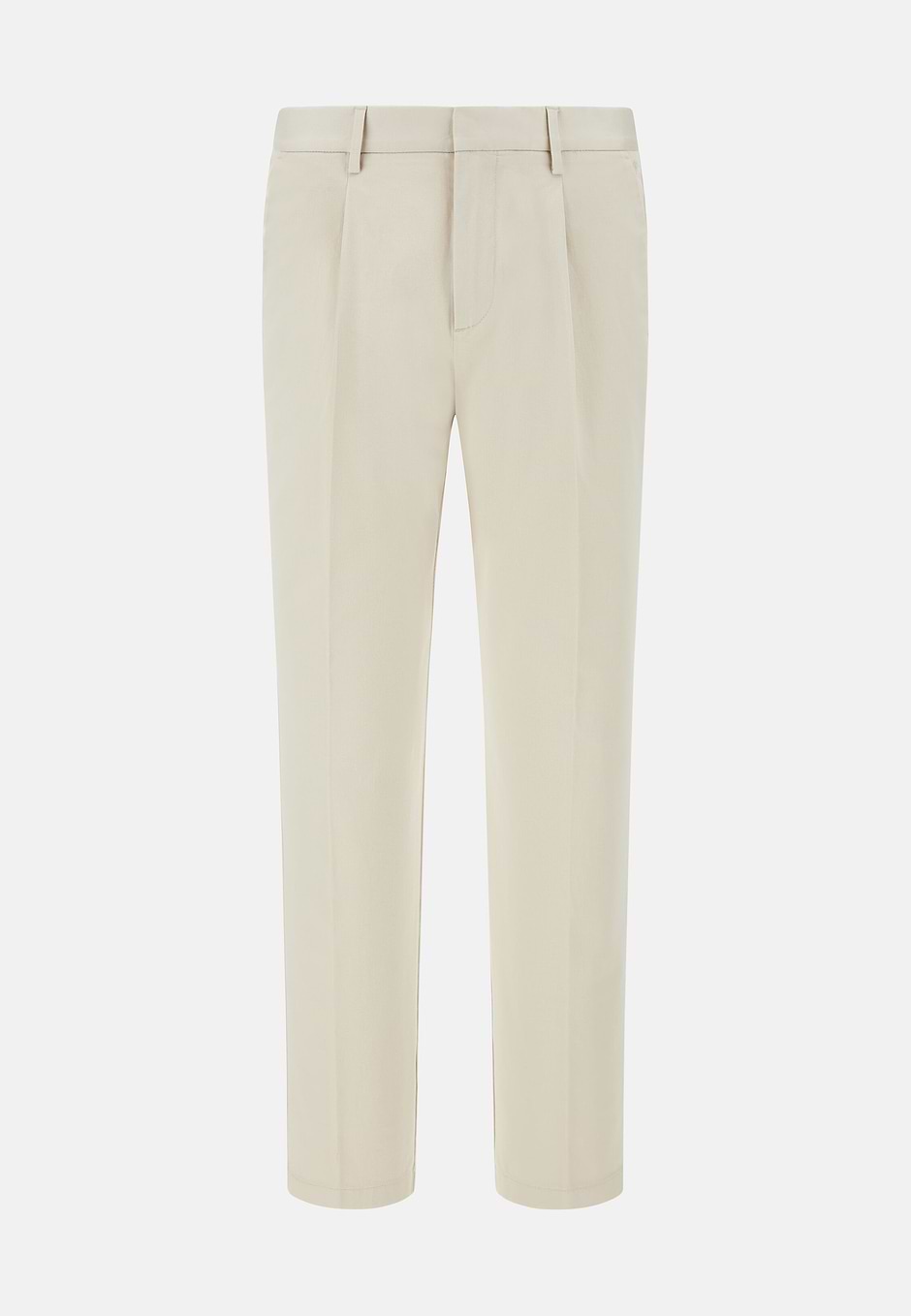 Stretch Cotton Trousers, Sand, hi-res