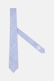 Corbata de Seda Efecto Jaspeado, Azul claro, thumb, 1