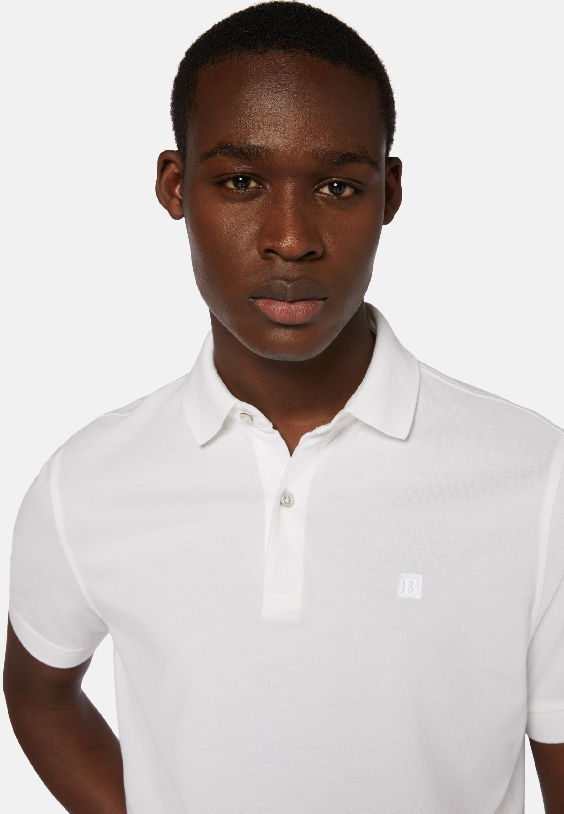 Regular Fit Cotton Pique Polo Shirt, White, hi-res