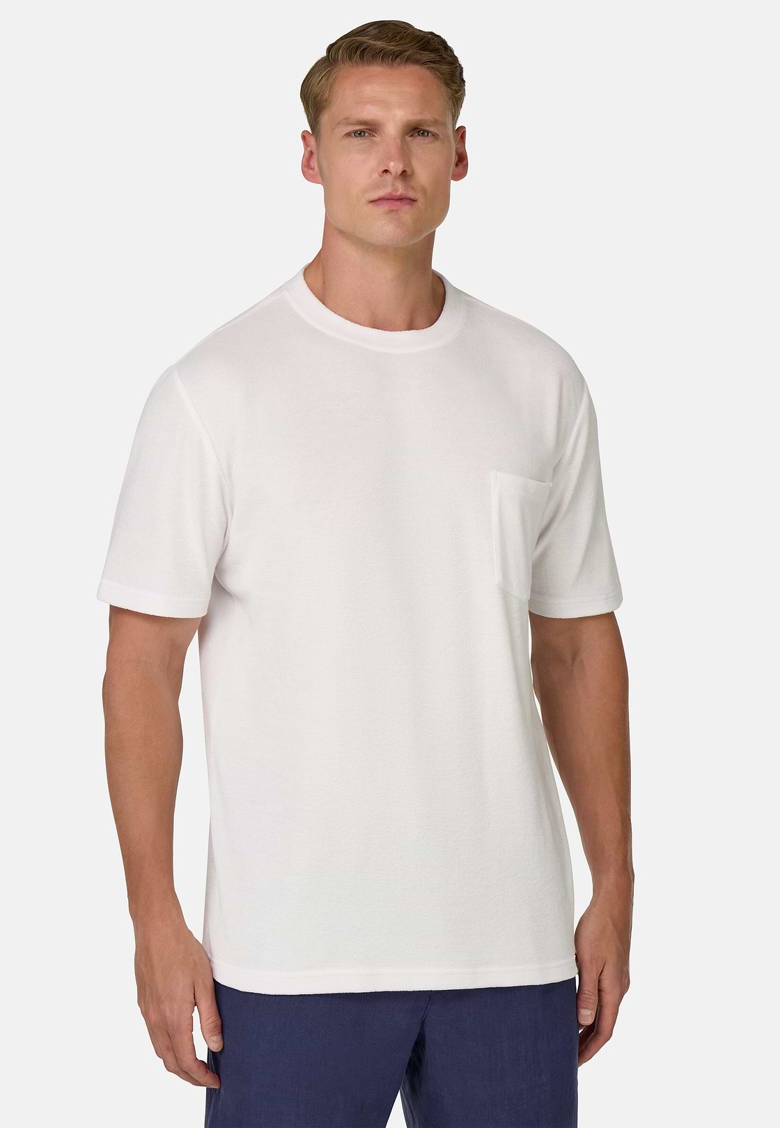 Cotton/Nylon T-Shirt, White, hi-res, 2