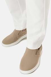 Slip-Ons In Beige Technical Fabric, Beige, hi-res