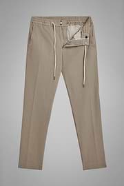 Hose Aus Stretchbaumwolle Mit Durchzug Slim Fit, , thumb, 4