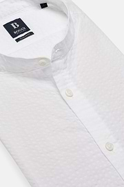 Camisa Blanca De Seersucker Corte Regular, Blanco, hi-res