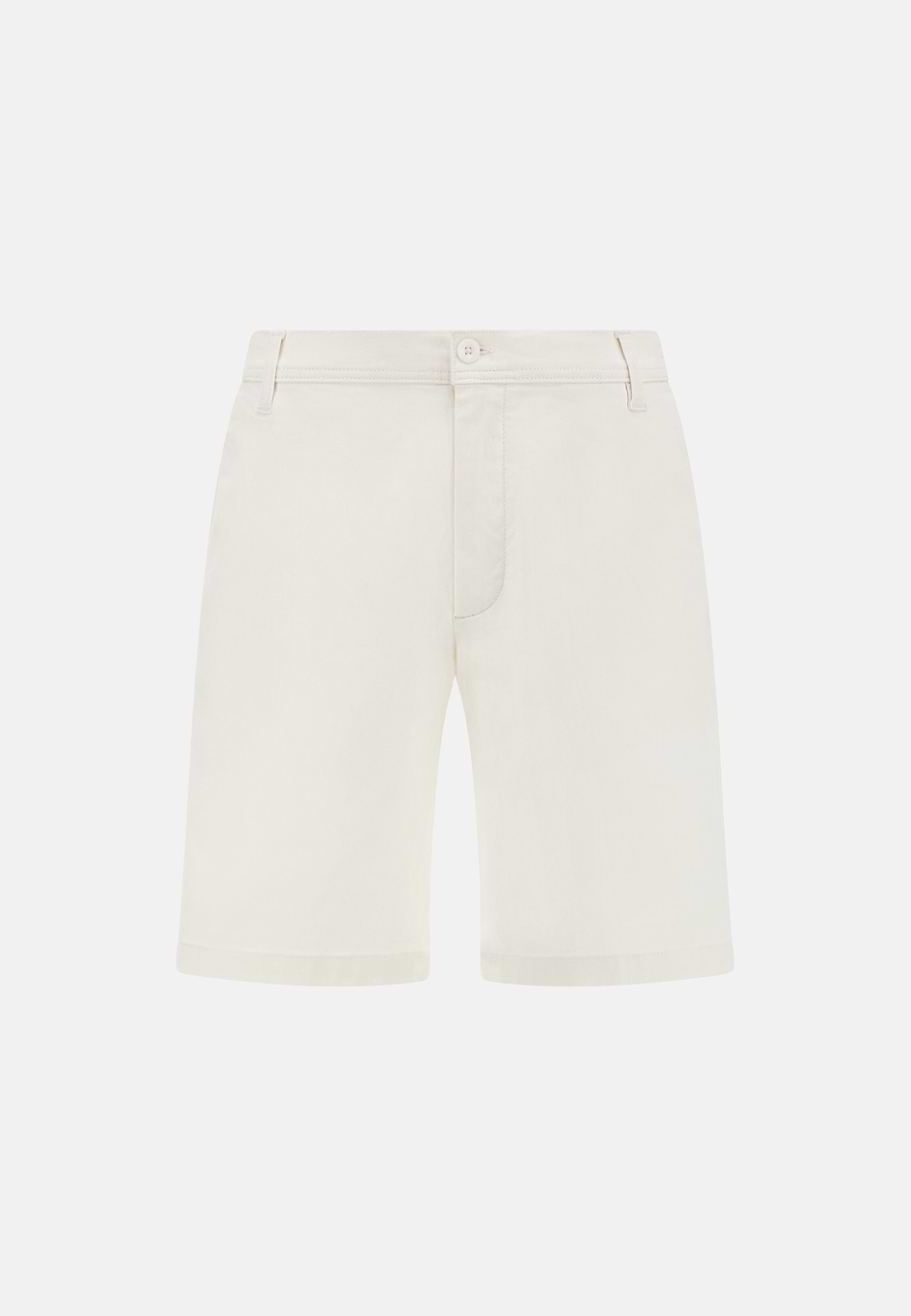 Bermudas in Stretch Cotton, White, hi-res