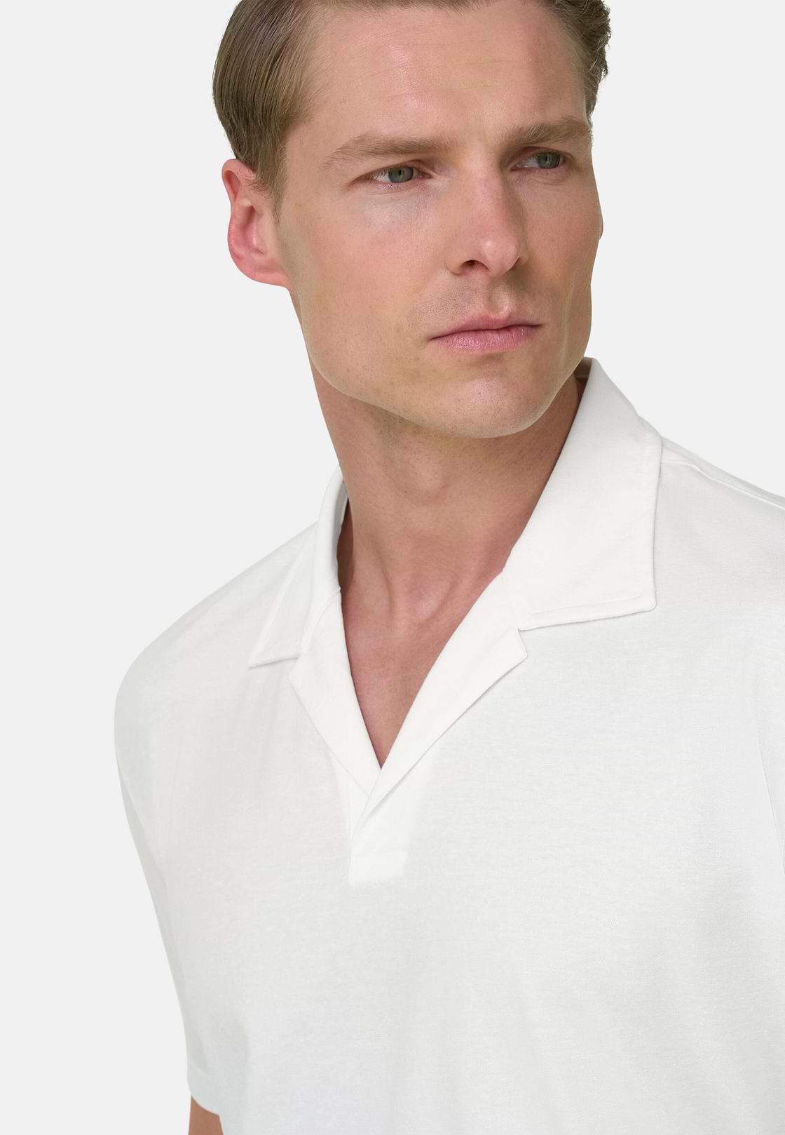 Poloshirt aus Leinenmischung, Weiß, hi-res, 4