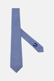 Cravate Motif Géométrique En Soie, bleu marine, hi-res