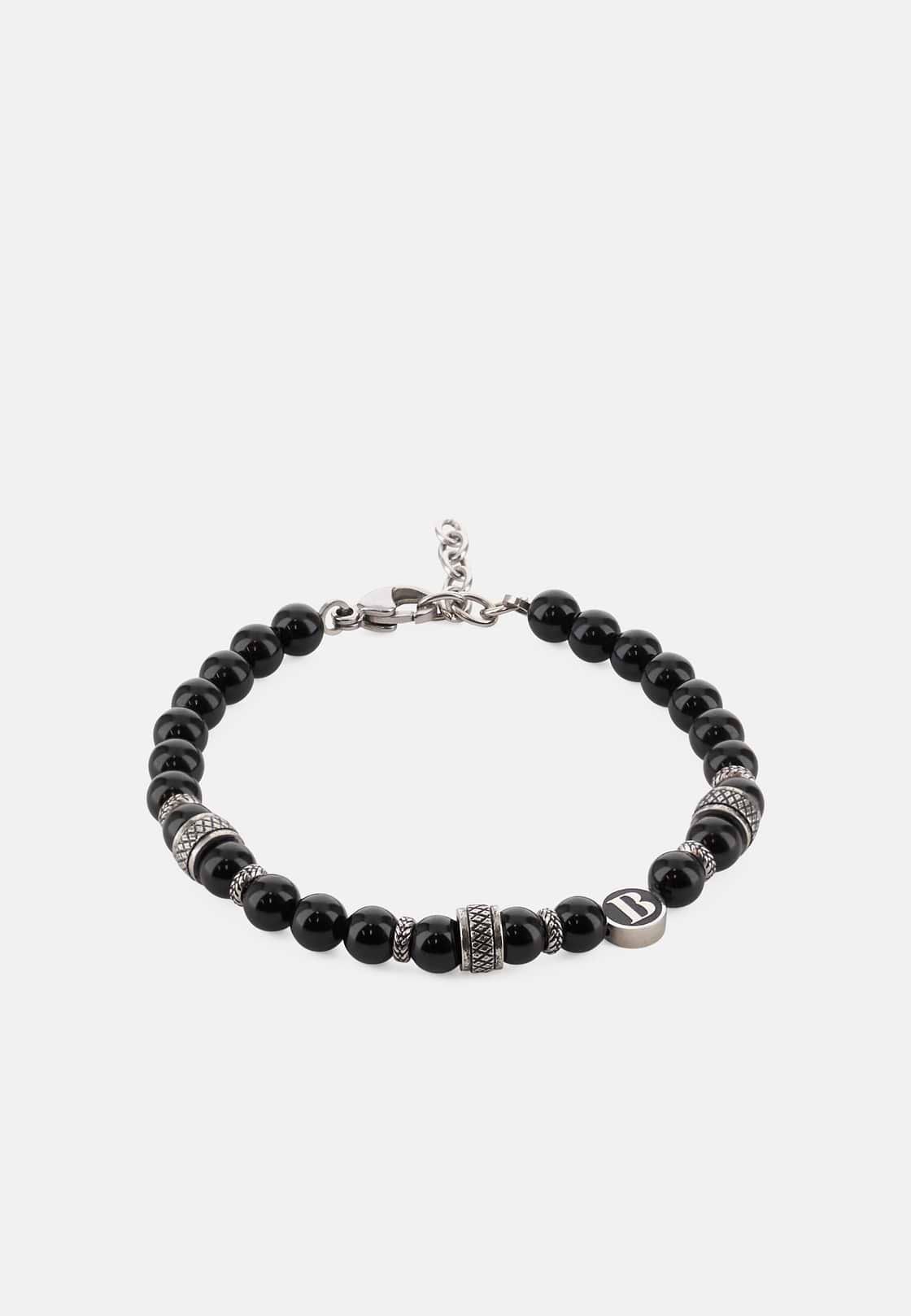 Edelstahl-Armband Mit Sodalith-Perlen, Schwarz, hi-res, 1