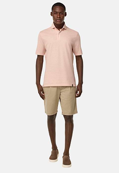 Cotton/Linen Piqué Polo Shirt