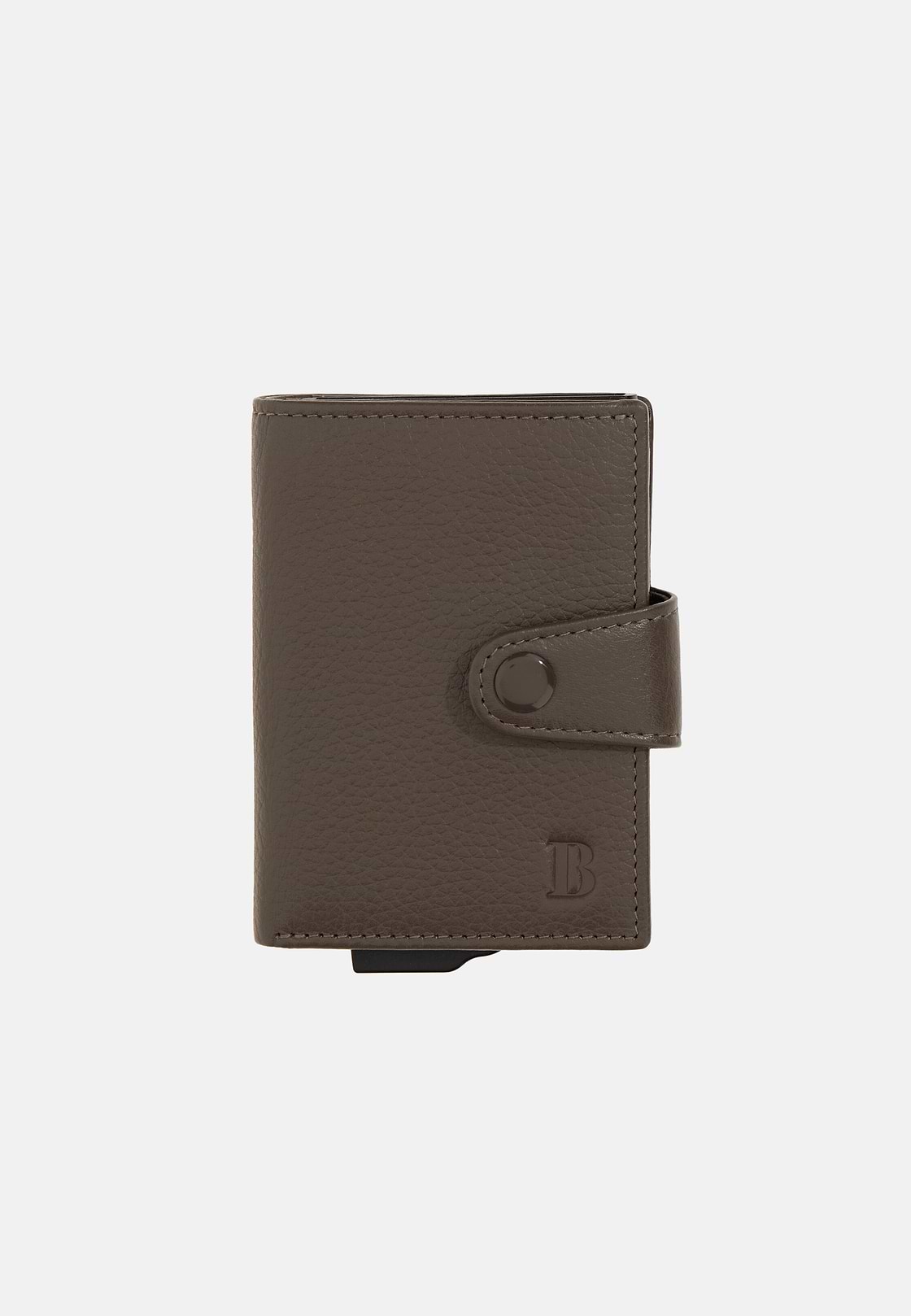 Leather Credit Card Holder, Taupe, hi-res