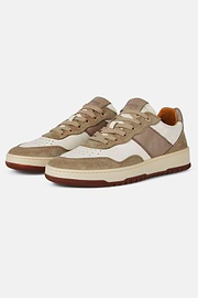 Leren sneakers, Beige, hi-res