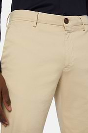 Stretch Cotton/Tencel Trousers, Sand, hi-res