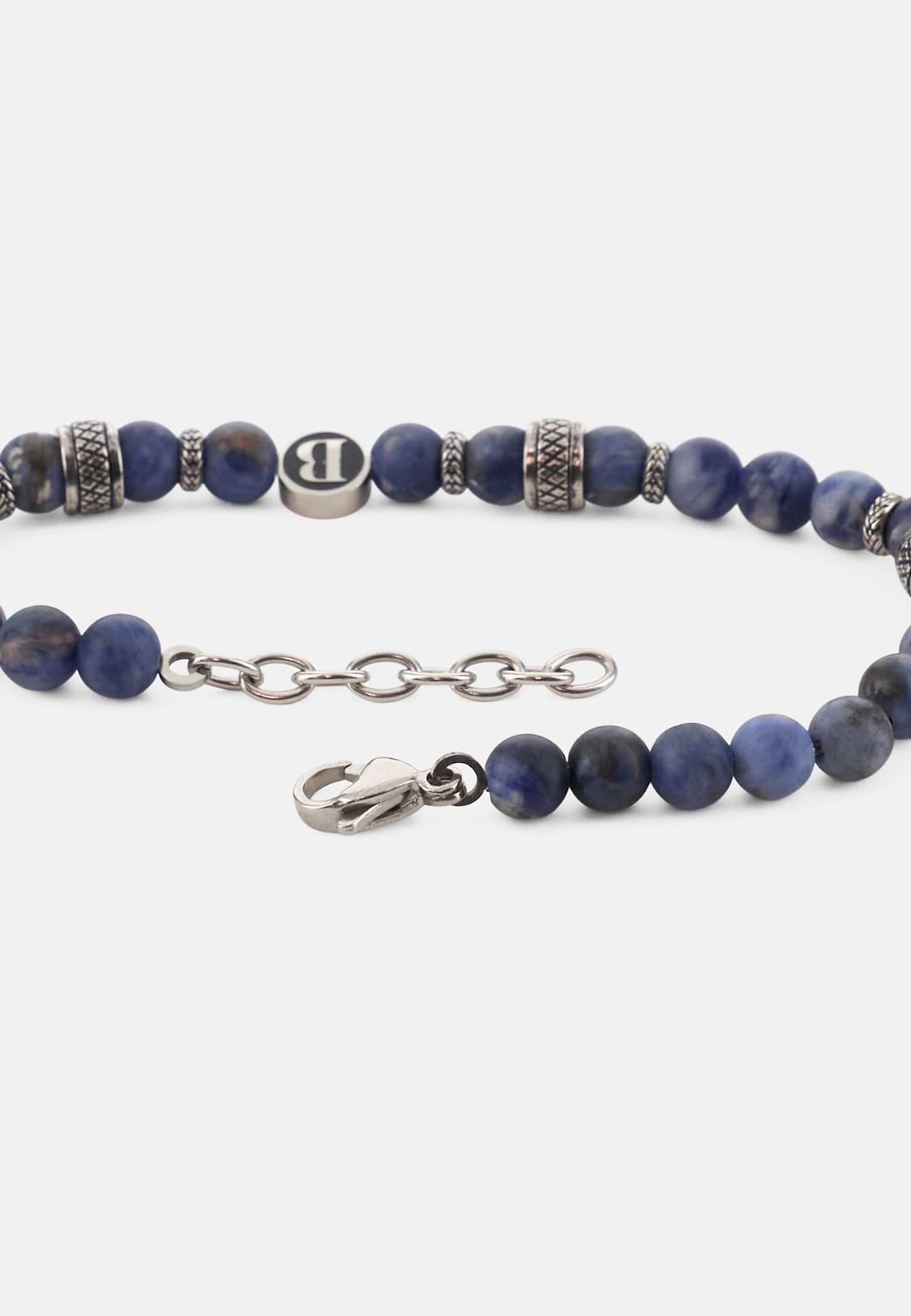 Edelstahl-Armband Mit Sodalith-Perlen, Blau, hi-res, 3