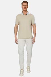 High-Performance Piqué Polo Shirt, Beige, hi-res