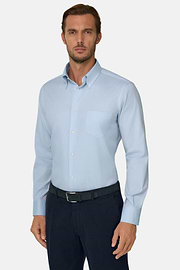 Regular Fit Pinpoint Cotton Shirt Button Down, , thumb, 1