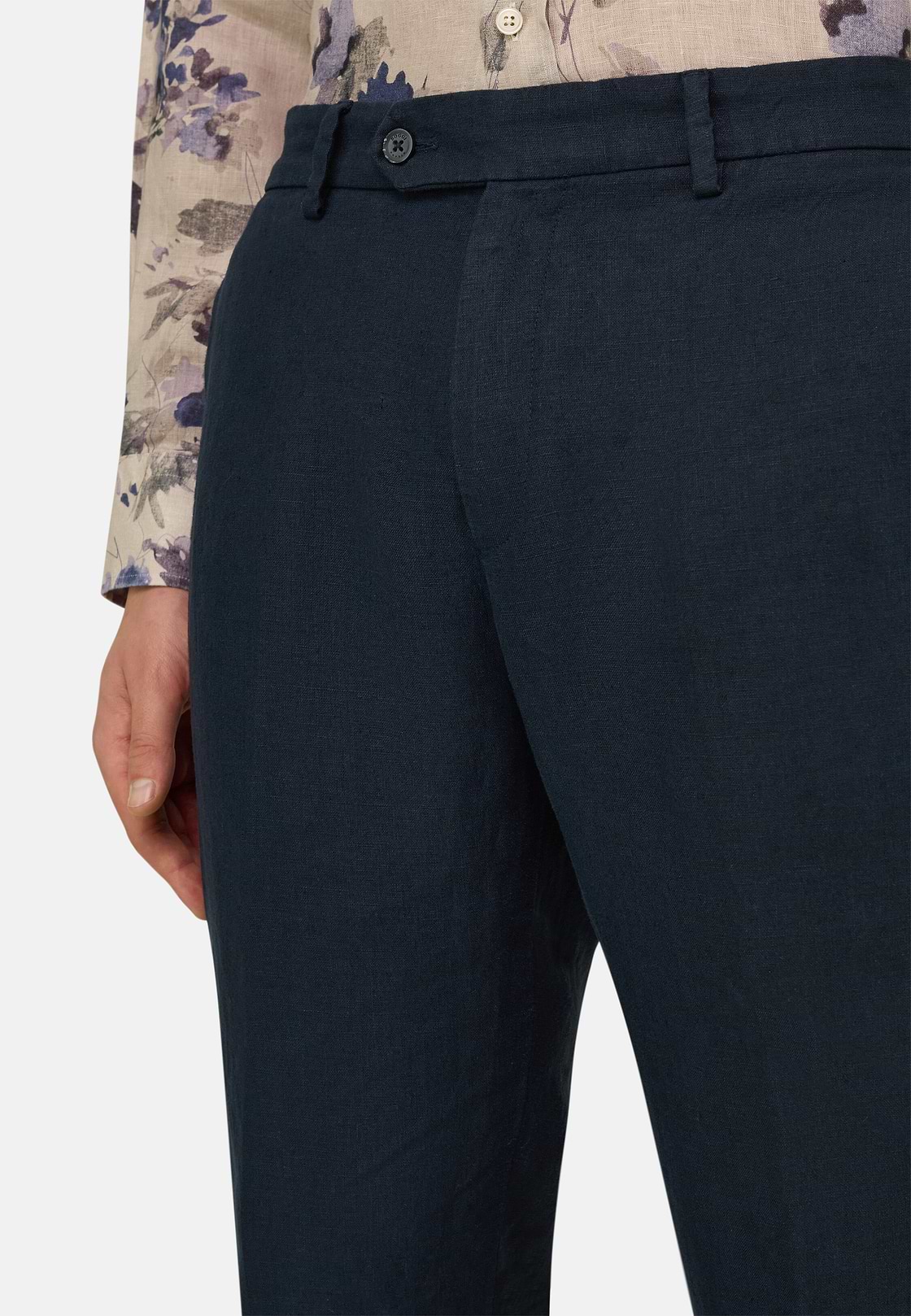 Linen Pants, Navy blue, hi-res, 5
