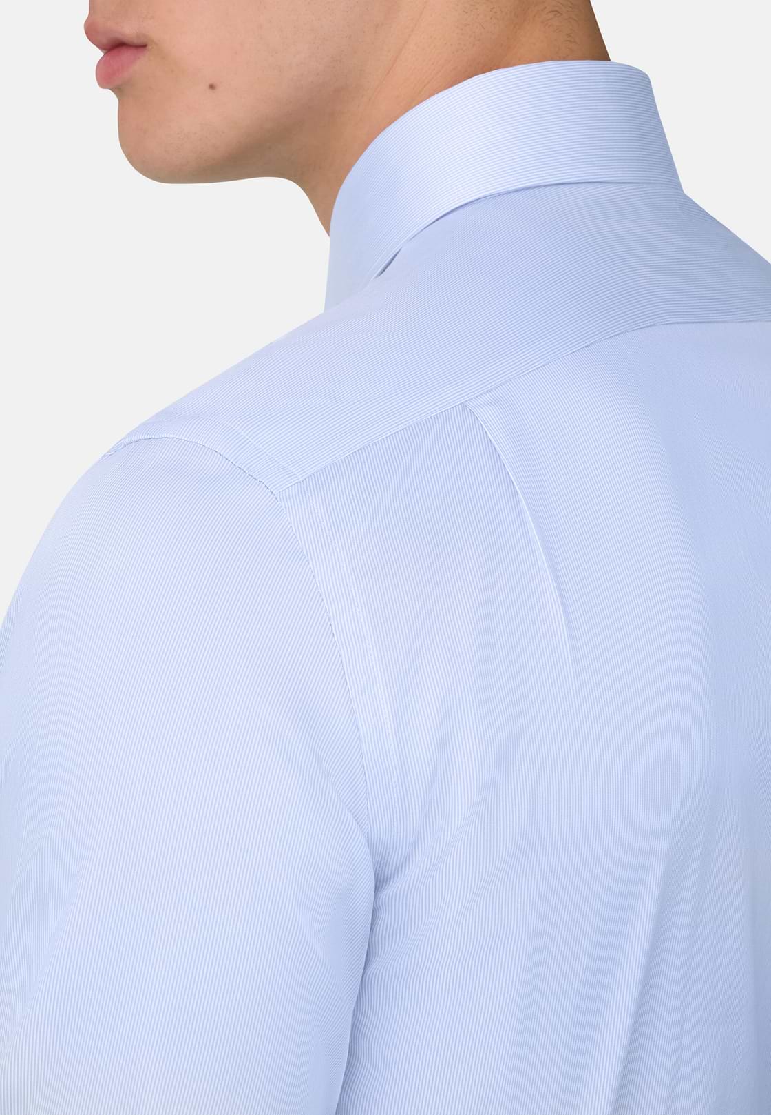 Hemd aus Baumwoll-Twill Regular Fit, Hellblau, hi-res, 4