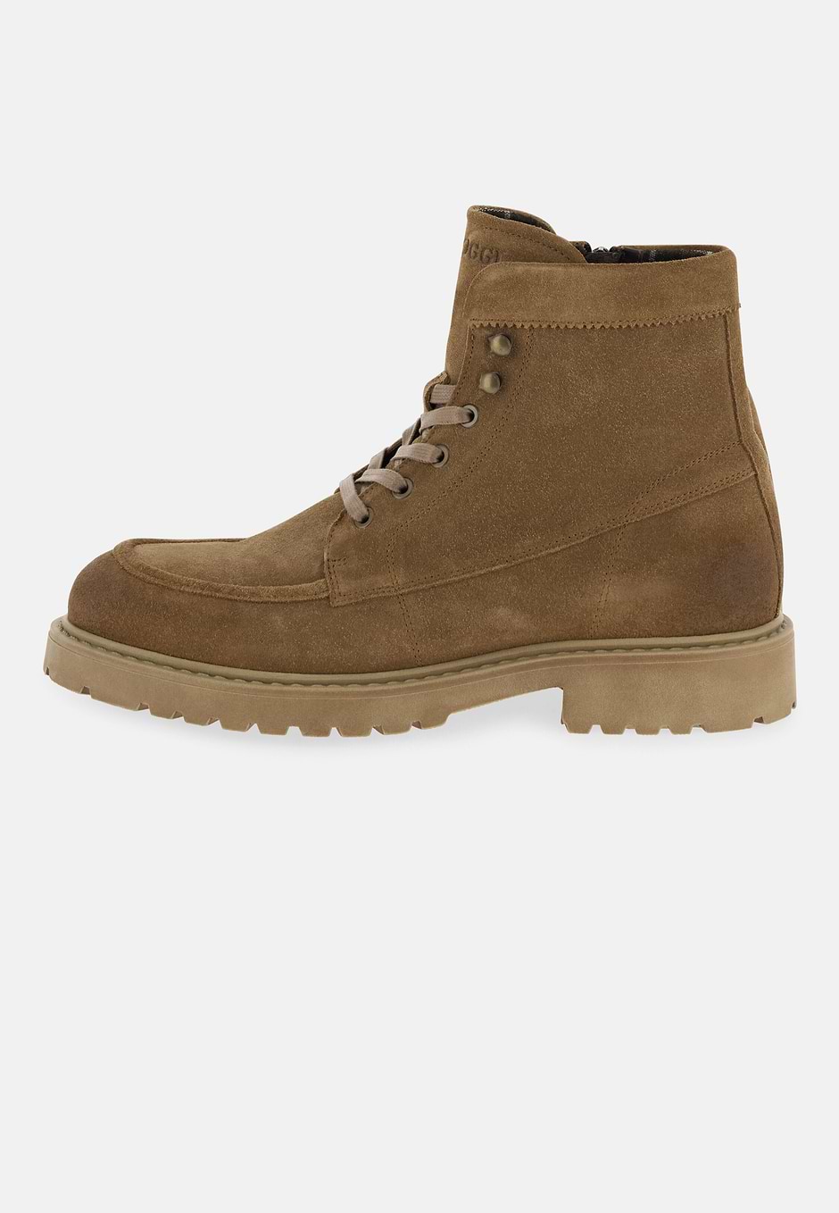 Suede Leather Boots, Brown, hi-res