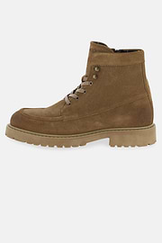 Suede Leather Boots, Brown, thumb, 1