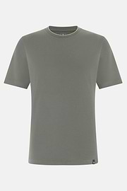 T-Shirt In Cotone Tencel, Militare, thumb, 5