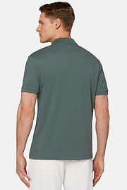 High-Performance Piqué Polo Shirt, Green, hi-res