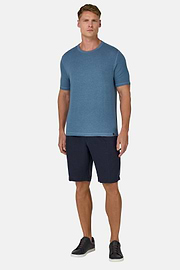 Cotton and Viscose Jersey T-Shirts, Air-blue, hi-res