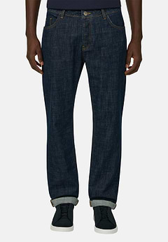 Granatowe jeansy ze stretchem