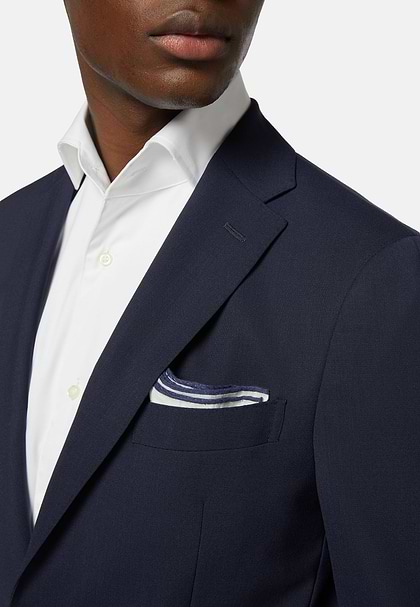 Blue Travel Wool Blazer, Blue, hi-res