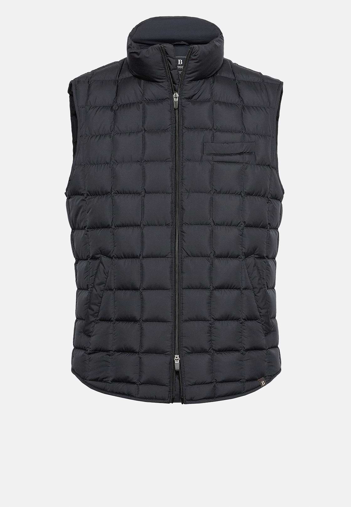 Gilet In Technical Fabric With Goose Down, Navy blue, hi-res