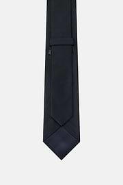 Cotton Blend Tie, Navy blue, hi-res