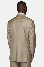 Taupe Pure Wool Suit, Taupe, hi-res