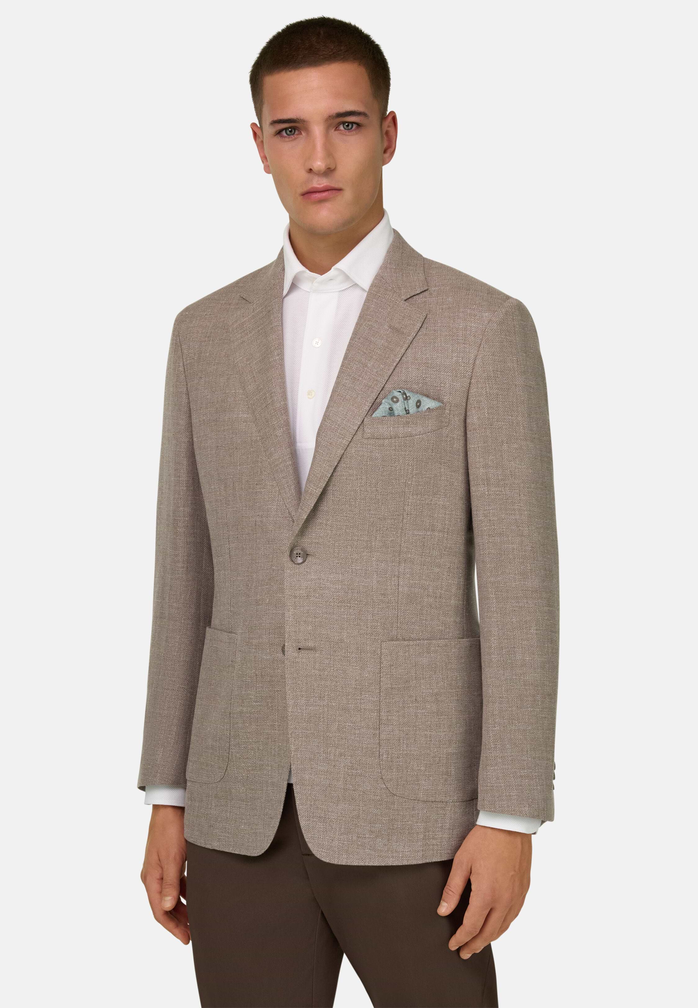 Men's Wool, Linen and Silk Jacket | Boggi Milano