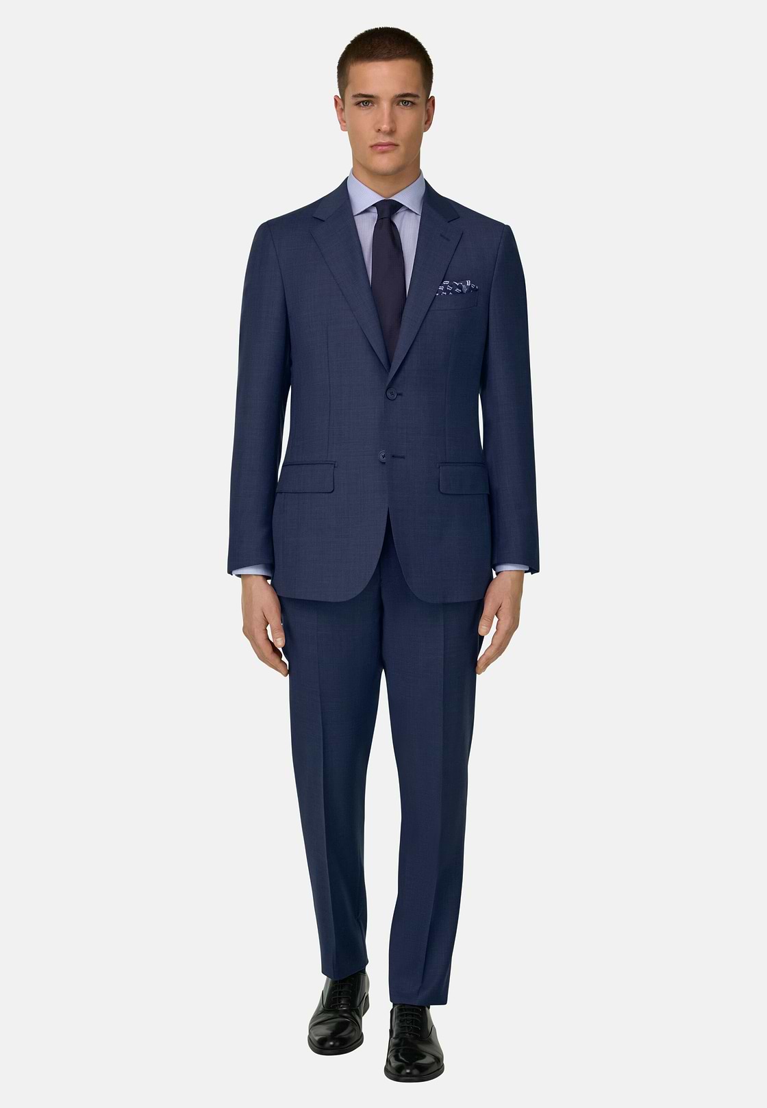 Anzug Aus Wolle, Blau, hi-res, 1