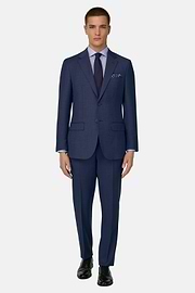 Anzug Aus Wolle, Blau, thumb, 1