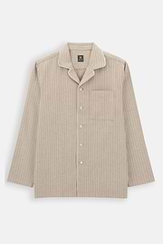 Pajama Pinstripe Cotton Flannel, Biscuit, thumb, 5