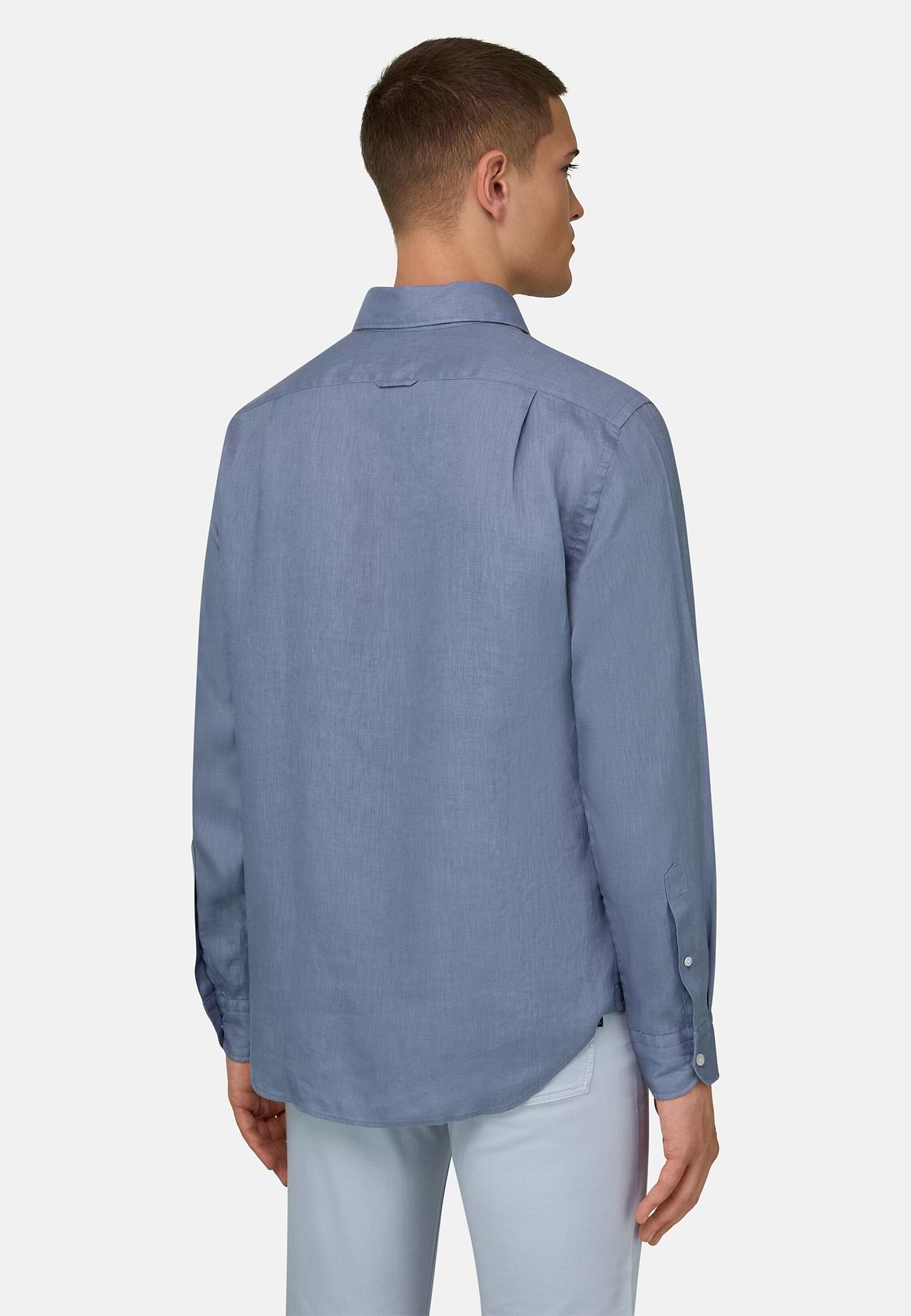 Hemd Aus Leinen Regular Fit, Indigo, hi-res, 3