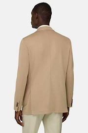 Giacca In Misto Cotone Crepe Solaro B Jersey, Nocciola, thumb, 3