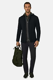 Blazer Diagonal Wool Blend B Tech, Black, thumb, 2