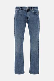 Medium Blue Stretch Denim Jeans, Light Blue, thumb, 1