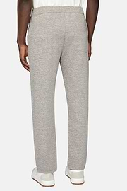 Katoenmix interlock broek, Taupe, hi-res