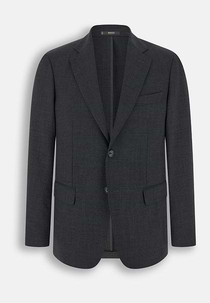 Jacket In Pure Wool Travel, Grey, hi-res