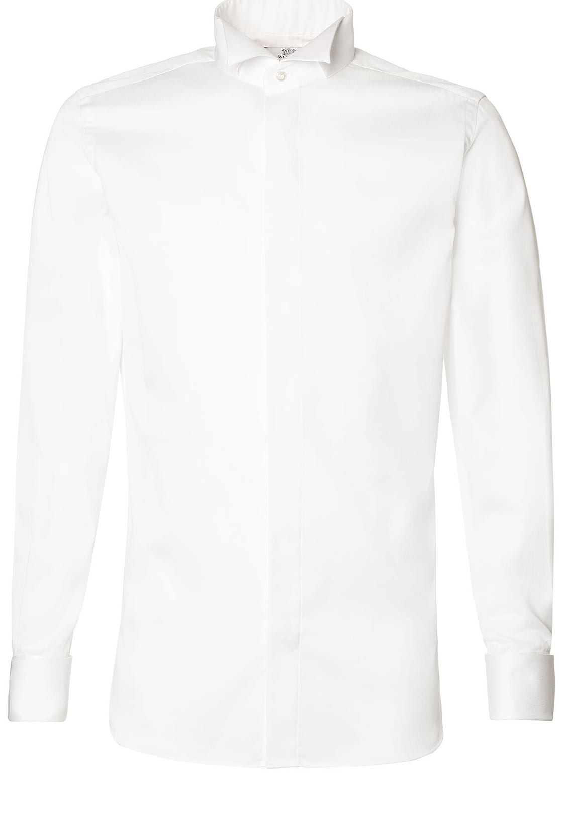 Camicia da smoking in cotone tailored fit, , hi-res, 2