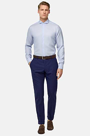 Chemise En Coton Slim Fit, Bleu clair, hi-res
