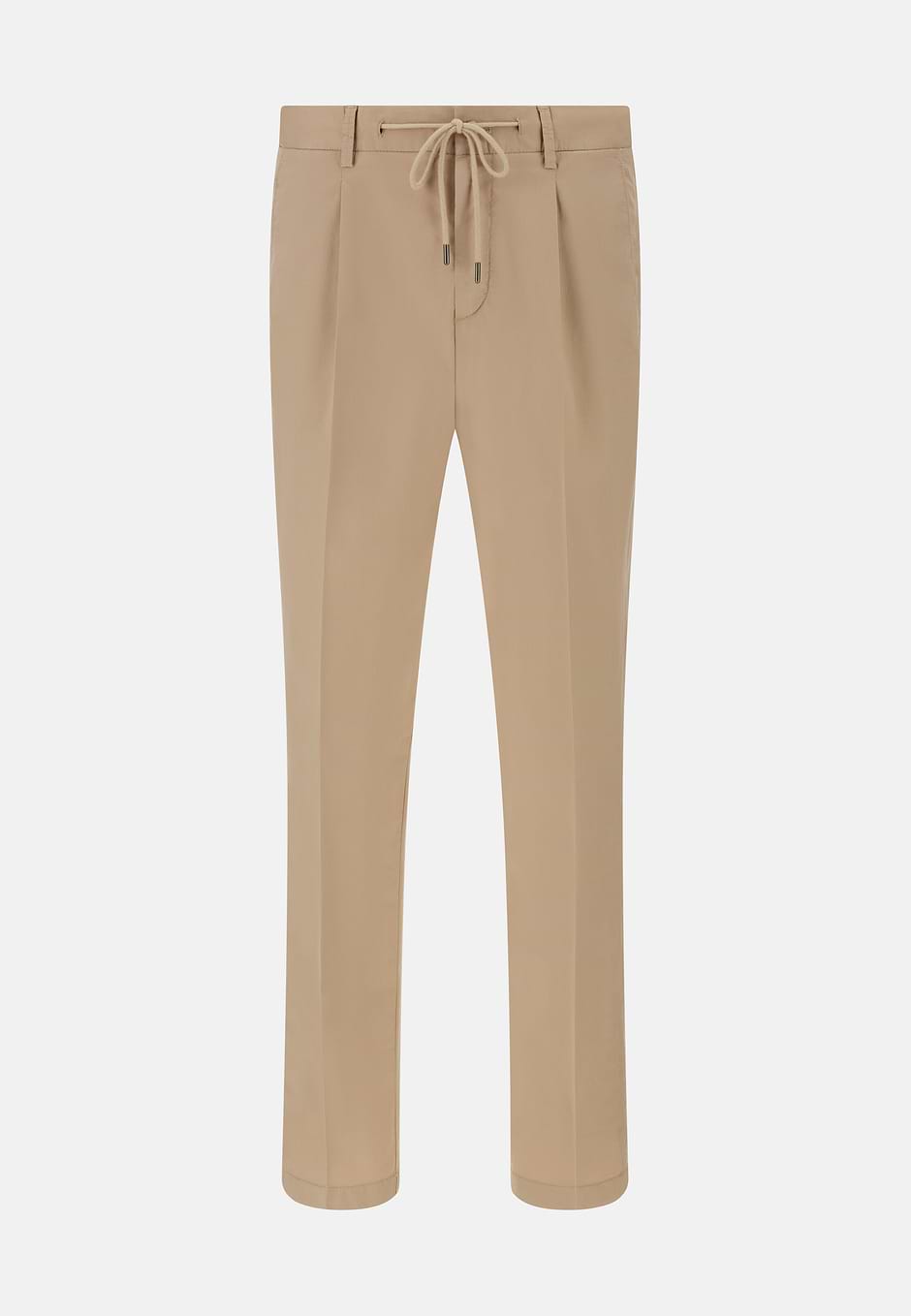 Pantalon En Coton Extensible, Beige, hi-res