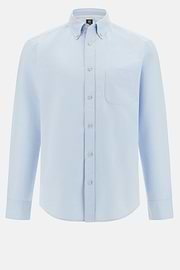 Regular Fit Oxford Cotton Shirt, Light Blue, hi-res