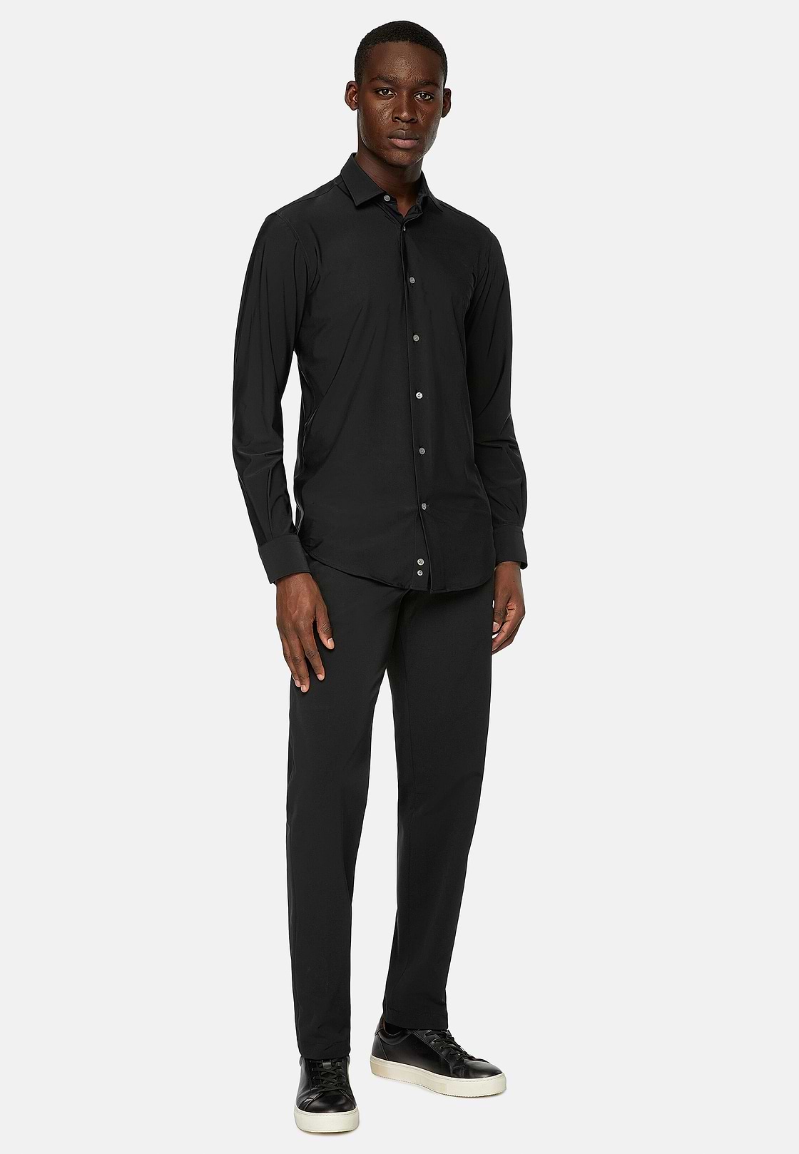 Pantaloni in nylon elasticizzato performance B Tech, Nero, hi-res