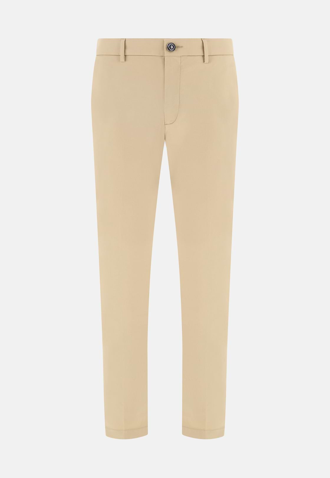 Stretch Cotton Trousers, Sand, hi-res, 1