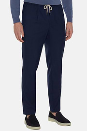 Pantalon City En Laine, Bleu, hi-res