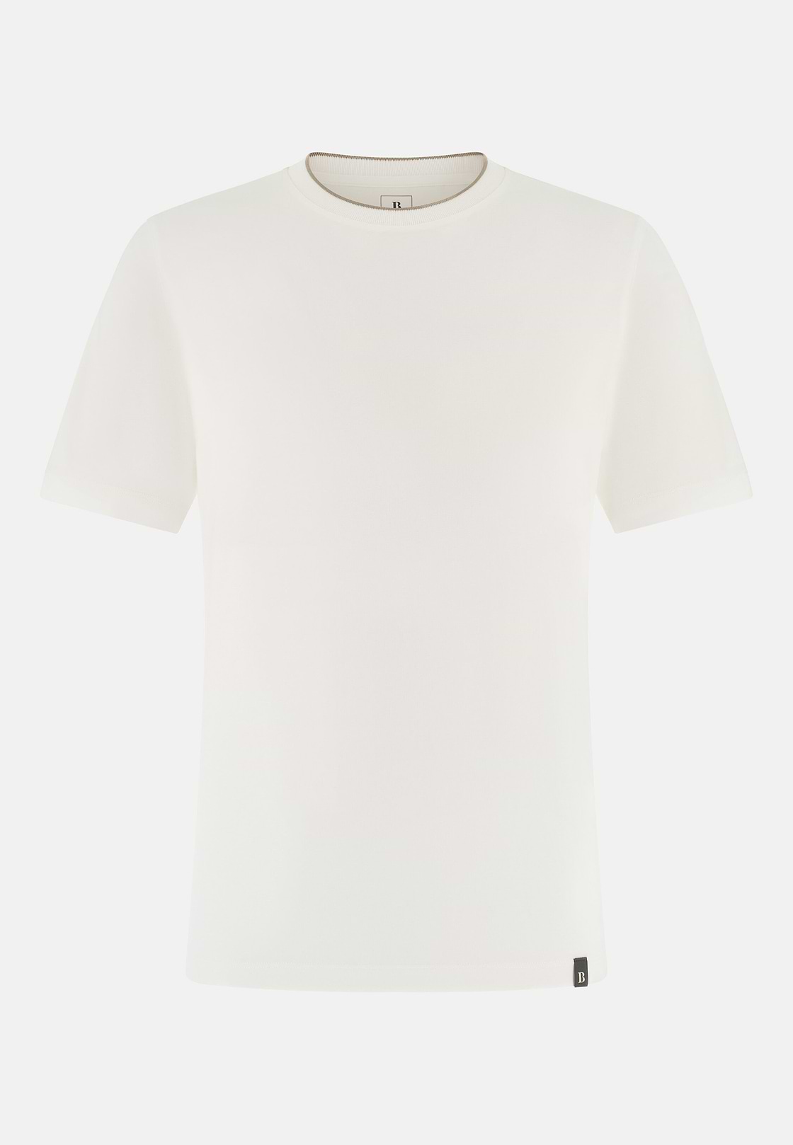 T-Shirt In Cotone Tencel, Bianco, hi-res, 5